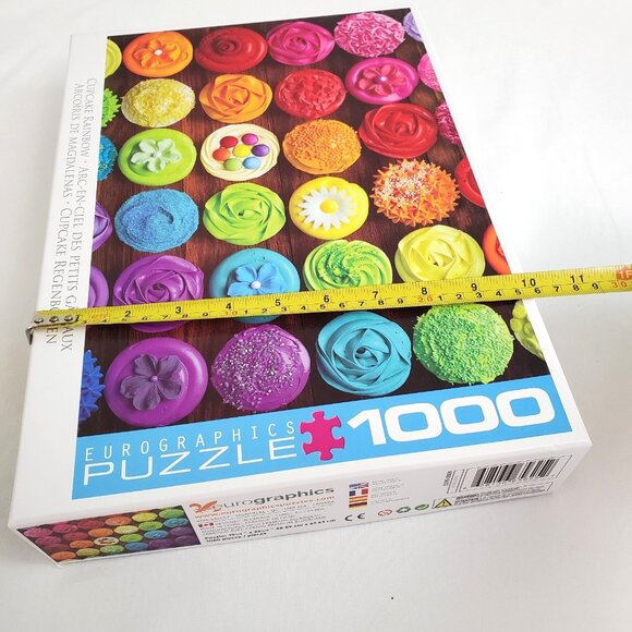 Cupcake Rainbow 1000 Piece Jigsaw Puzzle Eurographics EUC Complete - Picture 9 of 10